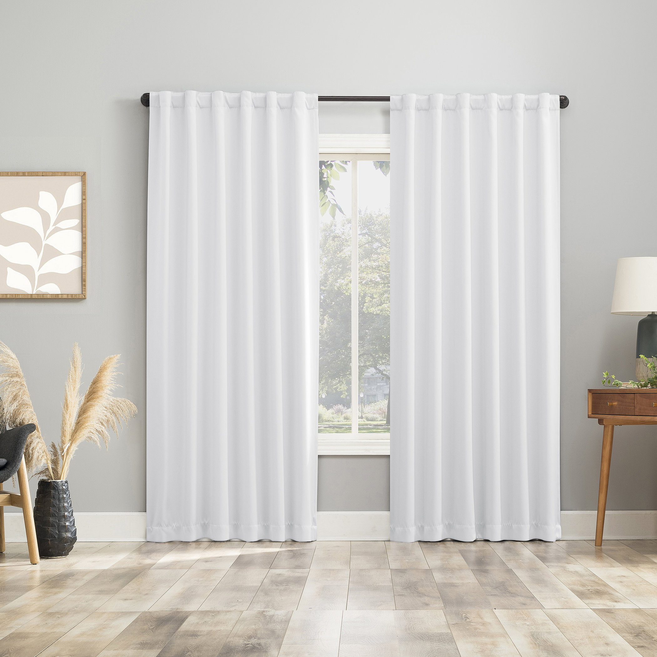 Sun Zero Aria Magnetic Closure Theater Grade 100% Blackout Back